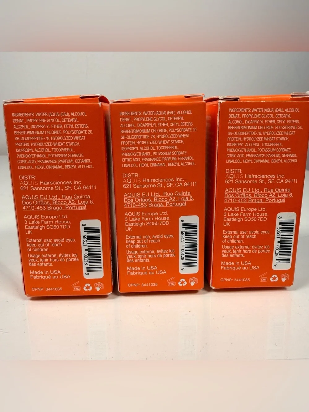 K18 Leave-In Molecular Repair Hair Mask Set of 3 x 0.5 Oz Repairing Hydrating